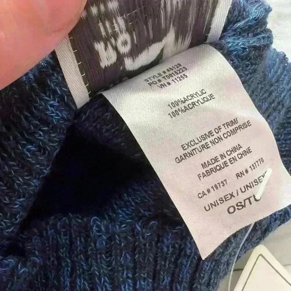 NWT Roots 73 Wallace Knit Scarf Unisex O/S Ink Blue Heather Winter Warm - Picture 8 of 8